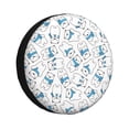 thumbnail image 1 of Salouo Scarf Bear Print Spare Tire Cover 14-17 inch Spare Tire Protector Universal Tough Tire Wheel Cover for Trailer SUV and Truck-15 inch, 1 of 6