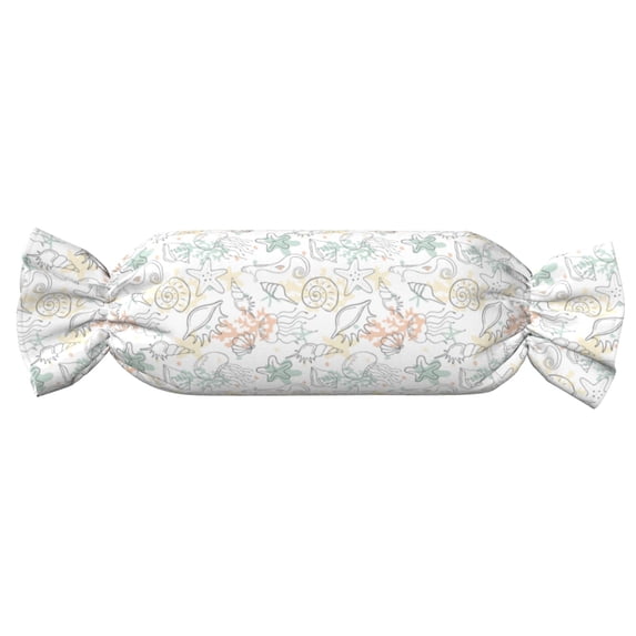 Salouo Sea Animals Pattern Cute Bolster Pillow,Cylindrical Pillow Long Pillow for Bed Round Side Pillow for Knee/Leg/Neck ,- Length 24.4" x 9.8" Diameter