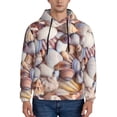 thumbnail image 1 of Salouo Sea Shells Pattern Men's Fall Hoodie Sweatshirt,Sport Hoodie with Pockets for Men Pullover Casual Hooded Sweatshirt-Large, 1 of 7
