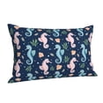 thumbnail image 1 of Salouo Seahorses And Plants Pattern Pillow Cases,1PC Pillow Covers with Envelope Closure Decorative Pillow Case for Bed Couch,Pillows Not Included-20"x30", 1 of 6