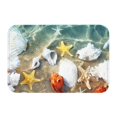 thumbnail image 1 of Salouo Seashell On The Beach Pattern Outdoor Indoor Sturdy Doormats 16’’×24’’, Anti Fatigue Soft Flannel Thick Door Mat,Non-Slip Rectangle Rug Cushion, 1 of 7