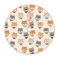 thumbnail image 1 of Salouo Shiba Head Face Christmas Tree Skirt 48" Farmhouse Christmas Decorations Snowman Xmas Tree Skirt Tree Mat for Holiday Party Decor, 1 of 8