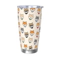 thumbnail image 1 of Salouo Shiba Head Face Print 20oz Tumbler with Lid,Stainless Steel Vacuum Insulated Tumbler Durable Insulated Coffee Mug Thermal Cup with Splash Proof Sliding Lid-Without Straw, 1 of 8