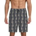 thumbnail image 1 of Salouo Silver Glitter Hearts Pattern Men's Sleep Pajama Shorts,Pajama Bottoms Elastic Waistband Sleep Pajama Short PJ Shorts for Men-X-Large, 1 of 6