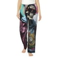 thumbnail image 1 of Salouo Skeleton Cool Street Fashion Print Women's Pajama Pants Casual Loose Sweatpants PJs Flowy Pants Drawstring Palazzo for Women Wide Leg Pants Lounge Pajama -XX-Large, 1 of 8