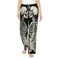 thumbnail image 1 of Salouo Skeletons Love Flowers Print Women's Pajama Pants Casual Loose Sweatpants PJs Flowy Pants Drawstring Palazzo for Women Wide Leg Pants Lounge Pajama -XX-Large, 1 of 8