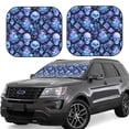 thumbnail image 1 of Salouo Skull blue crystal flower Pattern Car Windshield Sun Shade Foldable | Front Windshield Shade for Sun, Heat and UV Rays | Interior Sun Protection-Medium, 1 of 6