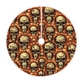 thumbnail image 1 of Salouo Skulls And Hearts Christmas Tree Skirt 48" Farmhouse Christmas Decorations Snowman Xmas Tree Skirt Tree Mat for Holiday Party Decor, 1 of 8