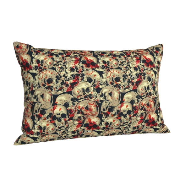 Salouo Skulls1 Pattern Pillow Cases,1PC Pillow Covers with Envelope Closure Decorative Pillow Case for Bed Couch,Pillows Not Included-14"x20"