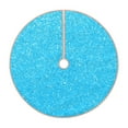 thumbnail image 1 of Salouo Sky Blue Glitter Christmas Tree Skirt 30" Farmhouse Christmas Decorations Snowman Xmas Tree Skirt Tree Mat for Holiday Party Decor, 1 of 8