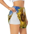 thumbnail image 1 of Salouo Sky Golden Sunflower Field A Print Women's 2 in 1 Running Shorts Double-Layer Shorts Athletic Workout Gym Yoga Shorts Running Shorts for Women-XX-Large, 1 of 7