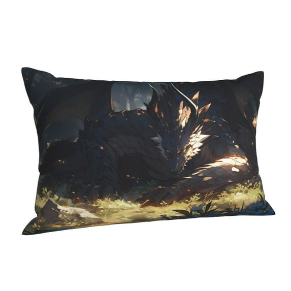 Salouo Sleeping Dragon In Forest Pattern Pillow Cases,1PC Pillow Covers with Envelope Closure Decorative Pillow Case for Bed Couch,Pillows Not Included-14"x20"