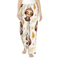 thumbnail image 1 of Salouo Sloth Yoga Print Women's Pajama Pants Casual Loose Sweatpants PJs Flowy Pants Drawstring Palazzo for Women Wide Leg Pants Lounge Pajama -X-Large, 1 of 8