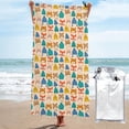 thumbnail image 1 of Salouo Small Animals with Knit Hat Pattern Pattern 1 Pack Bath Towel, Quick Drying Towels Premium Towels for for Body, Sport, Yoga, SPA, Fitness-31.5"x63", 1 of 8