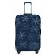 thumbnail image 1 of Salouo Snowflake Dark Blue Pattern Travel Dust-proof Suitcase Cover, Softside Suitcase Protector Luggage Cover Protector for 18-32inch ,Not Included Suitcase, 1 of 8