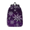 thumbnail image 1 of Salouo Snowflake Gradient Purple for Travel Backpack for Men Women,Casual Laptop Backpack Daypack Business Work Bag for Travel、Hiking、Weekend -Small, 1 of 5