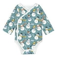 Salouo Snowflake Scarf Snowman Print LongSleeve Bodysuits for Infant