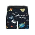 thumbnail image 1 of Salouo Space Pattern Men's Boxer Briefs, Soft & Breathable Underwear Elastic Waistband Briefs for Men,1-Pack, 1 of 7