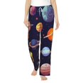 thumbnail image 1 of Salouo Space Planet Print Women's Pajama Pants Casual Loose Sweatpants PJs Flowy Pants Drawstring Palazzo for Women Wide Leg Pants Lounge Pajama -Large, 1 of 8
