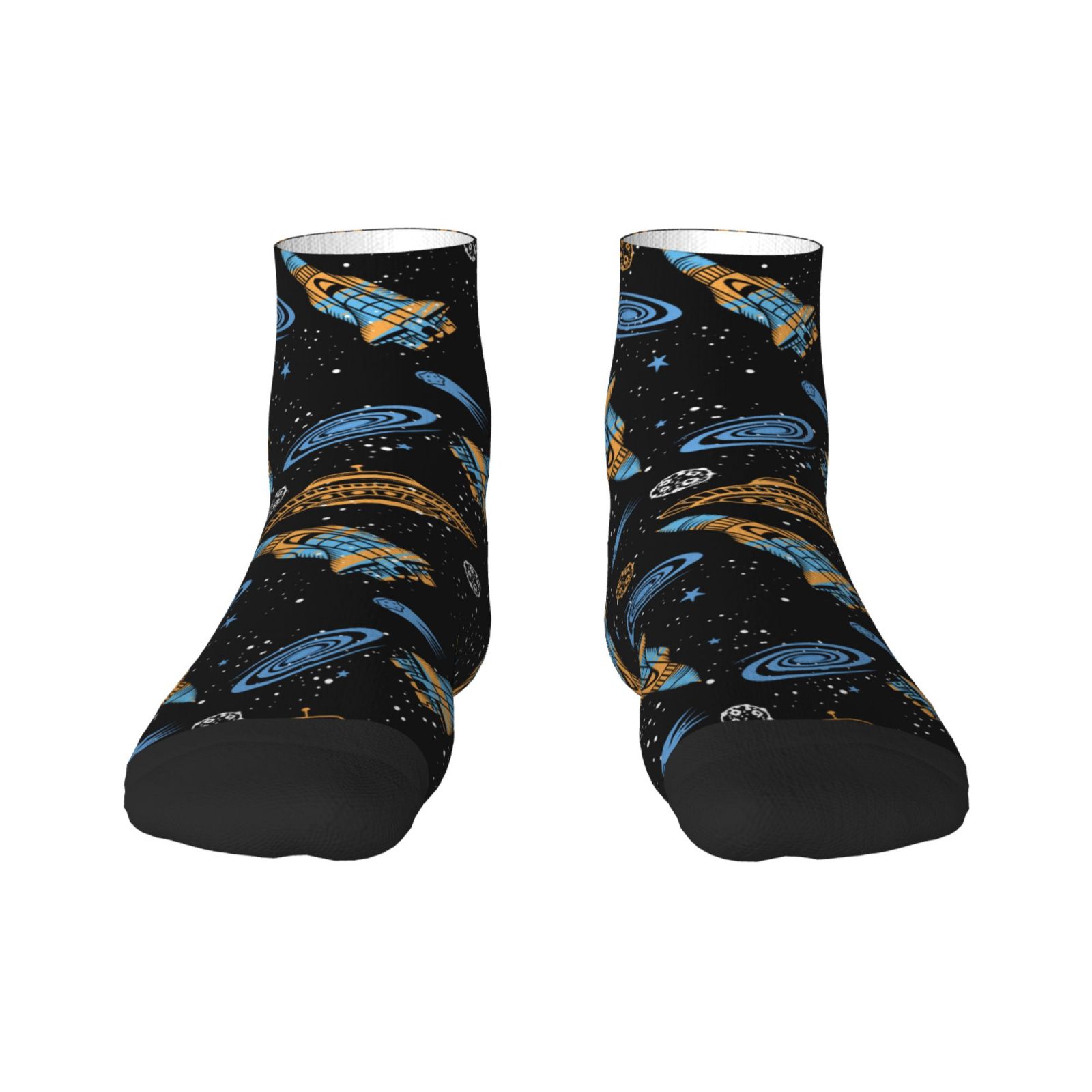 Salouo Space Rockets Pattern Unisex Middle Tube Socks,Middle-Finger ...