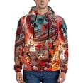 thumbnail image 1 of Salouo Space Skeleton Art Pattern Men's Fall Hoodie Sweatshirt,Sport Hoodie with Pockets for Men Pullover Casual Hooded Sweatshirt-X-Large, 1 of 7