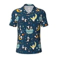 thumbnail image 1 of Salouo Space Sleeping Panda for Men's Short Sleeve Polo Shirts,Polo Shirts for Men Performance Short Sleeve Golf Shirt Athletic Casual Collared T-Shirt-Medium, 1 of 8