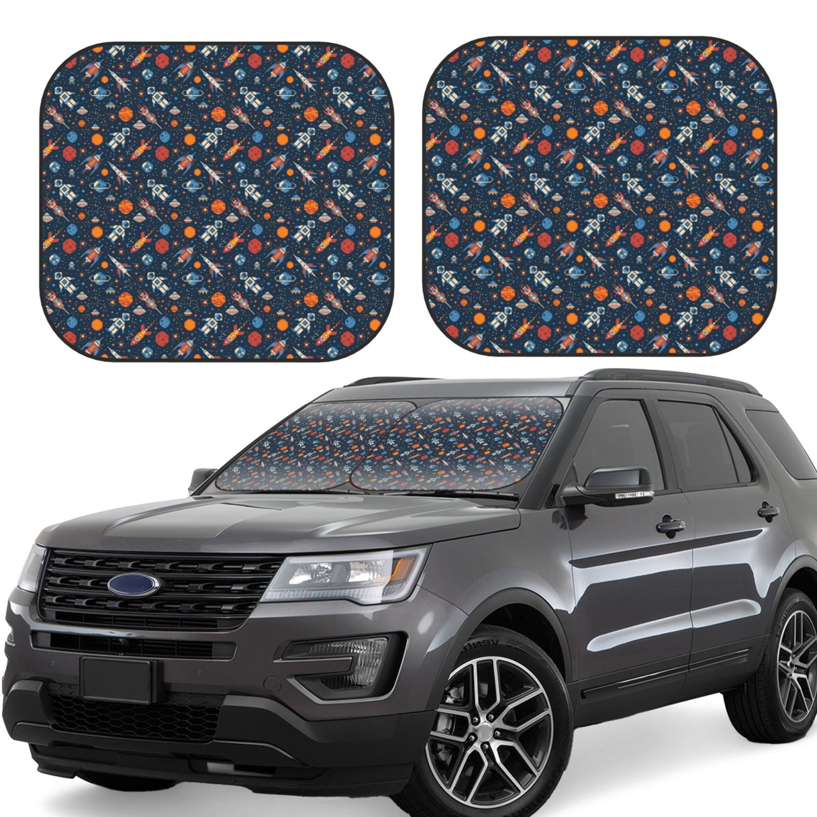 Constellation Star Print Pattern Car Sun Shade