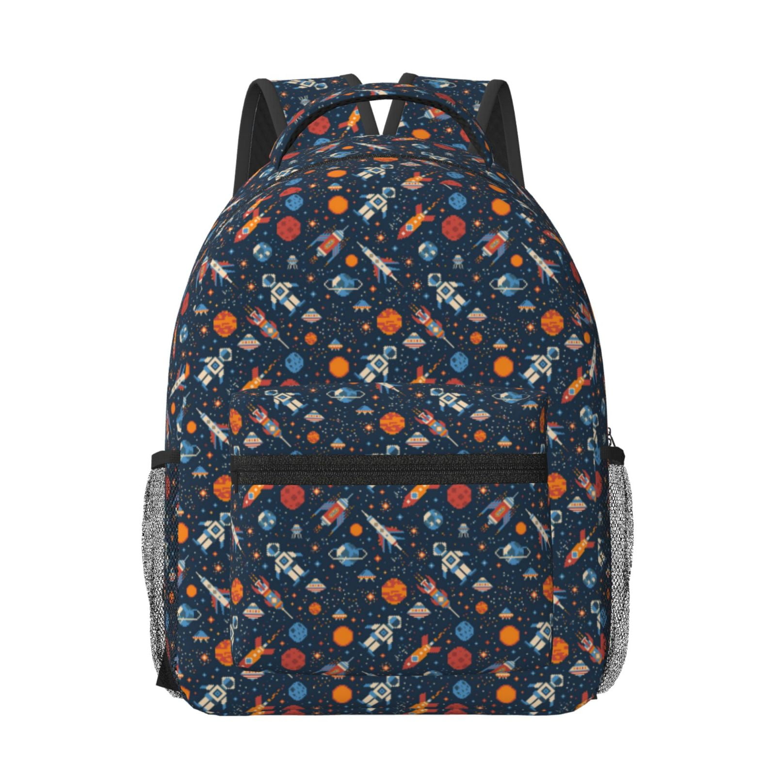 Salouo Spaceships And Stars In Outer Space Print Laptop Backpack 16.5 ...