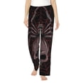 thumbnail image 1 of Salouo Spider with Skull Print Women's Pajama Pants Casual Loose Sweatpants PJs Flowy Pants Drawstring Palazzo for Women Wide Leg Pants Lounge Pajama -Small, 1 of 8