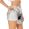 thumbnail image 1 of Salouo Spiders On The Web 1 Print Women's 2 in 1 Running Shorts Double-Layer Shorts Athletic Workout Gym Yoga Shorts Running Shorts for Women-X-Large, 1 of 7