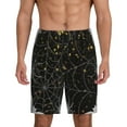 thumbnail image 1 of Salouo Spiderweb Bats And A Spider Pattern Men's Sleep Pajama Shorts,Pajama Bottoms Elastic Waistband Sleep Pajama Short PJ Shorts for Men -XX-Large, 1 of 6