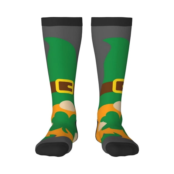 Salouo Spring St Patrick’S Day Irish Gnomes Print Women's Men's Ankle Socks 1-pack Casual Athletic Socks for Unisex Adult Moisture-Wicking Socks for Daily Wear/Running/Sport
