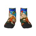 thumbnail image 1 of Salouo Stained Glass Cat Art Pattern Unisex Middle Tube Socks,Middle-Finger Knee High Socks Over The Calf Tube Stocking Crew Stockings for Women and Men Tube Socks, 1 of 8