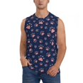 thumbnail image 1 of Salouo Star Dog Paw Pattern Men's Sleeveless T Shirts,Men's Regular-Fit Tank Top Sports Shirt for Men Sleeveless Tank Shirt -Small, 1 of 6