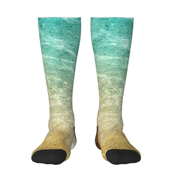 Salouo Starfish And Seashell On The Beach Print Women's Men's Ankle Socks 1-pack Casual Athletic Socks for Unisex Adult Moisture-Wicking Socks for Daily Wear/Running/Sport