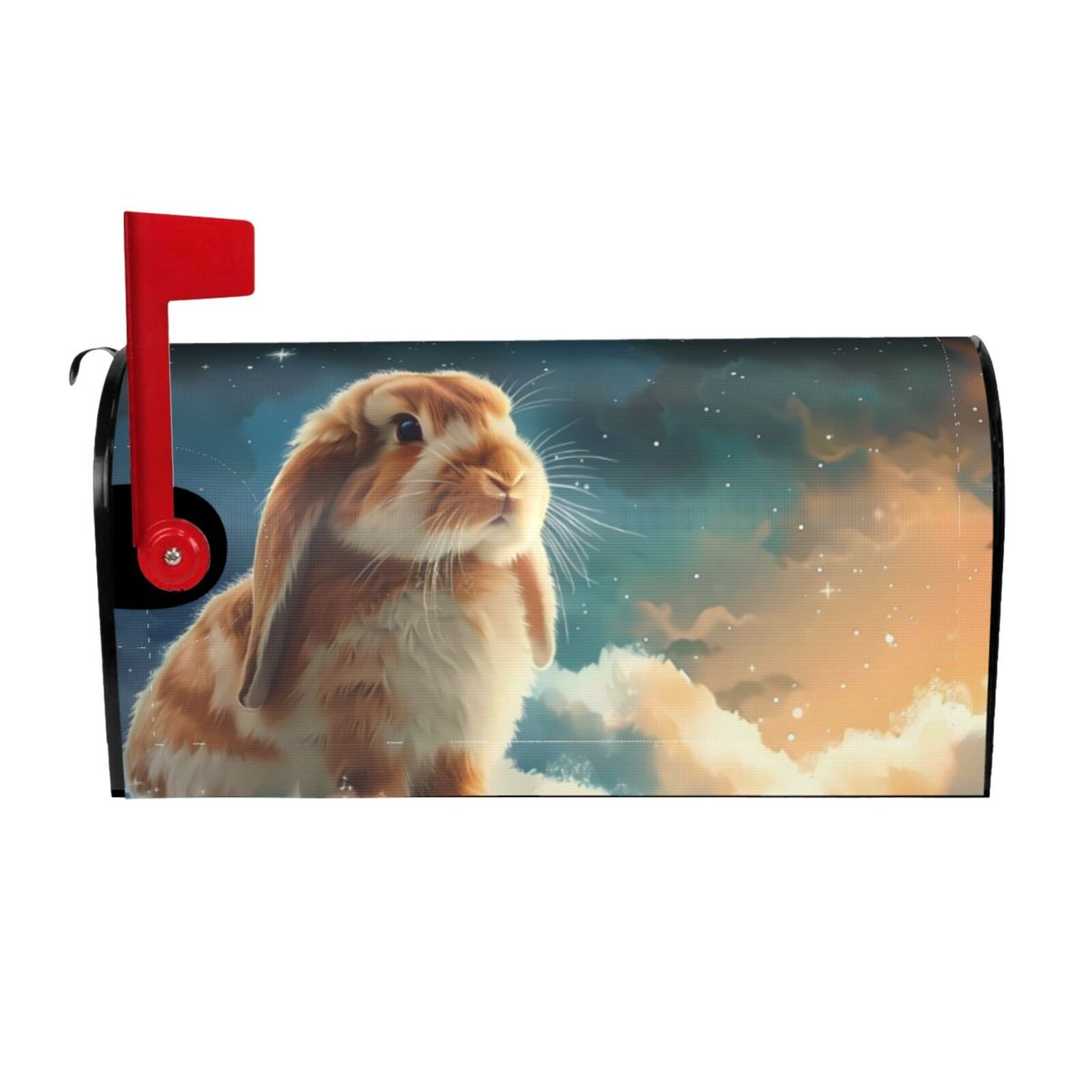 Salouo Starry Sky Cloud Cute Rabbit for Magnetic Mailbox Covers ...