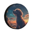 thumbnail image 1 of Salouo Starry Sky Cloud Puppy Print Spare Tire Cover 14-17 inch Spare Tire Protector Universal Tough Tire Wheel Cover for Trailer SUV and Truck-16 inch, 1 of 6