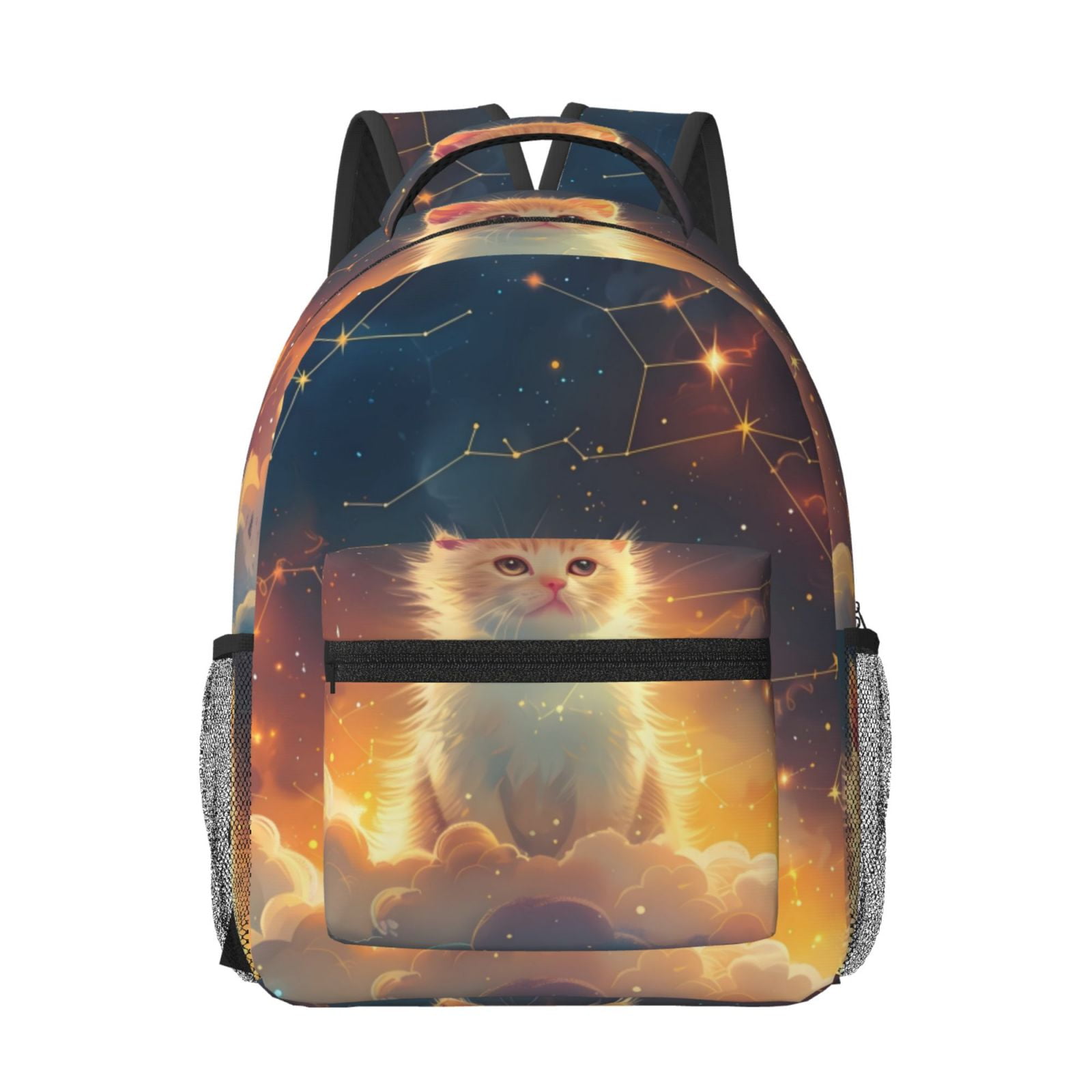Salouo Starry Sky Constellation Cat Print Laptop Backpack 16.5 ...