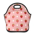 Salouo Strawberries for Lunch Tote,Lunch Bag Insulated Lunch Box
