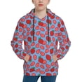 thumbnail image 1 of Salouo Strawberries Pattern Hoodie Sweatshirt for Youth, Fall Pullover Hoodie Sweatshirt Long-Sleeve Pullover Hooded Sweatshirt-Large, 1 of 6