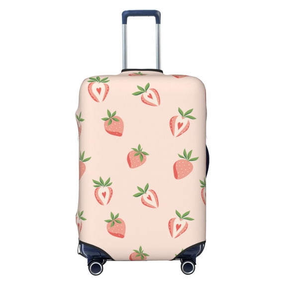 Salouo Strawberries Pattern Travel Dust-proof Suitcase Cover, Softside Suitcase Protector Luggage Cover Protector for 18-32inch ,Not Included Suitcase
