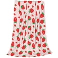 thumbnail image 1 of Salouo Strawberries Print Bed Blankets,Flannel Blanket Comfortable Air Conditioning Blanket Lightweight Blanket for Sofa Bed Travel & Couch -40"x30", 1 of 1
