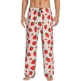 thumbnail image 1 of Salouo Strawberries Print Pajama Pants for Men, Lounge Pants Elastic Waistband Casual Men's sleepwear Loungewear Sleep Pajama Pant -Large, 1 of 7