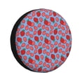 thumbnail image 1 of Salouo Strawberries Print Spare Tire Cover 14-17 inch Spare Tire Protector Universal Tough Tire Wheel Cover for Trailer SUV and Truck-16 inch, 1 of 6