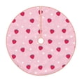 thumbnail image 1 of Salouo Strawberry And Heart Christmas Tree Skirt 36" Farmhouse Christmas Decorations Snowman Xmas Tree Skirt Tree Mat for Holiday Party Decor, 1 of 8