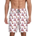thumbnail image 1 of Salouo Strawberry Blueberry Cream Cake Pattern Men's Sleep Pajama Shorts,Pajama Bottoms Elastic Waistband Sleep Pajama Short PJ Shorts for Men -Small, 1 of 6