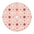 thumbnail image 1 of Salouo Strawberry Christmas Tree Skirt 30" Farmhouse Christmas Decorations Snowman Xmas Tree Skirt Tree Mat for Holiday Party Decor, 1 of 8