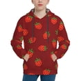 thumbnail image 1 of Salouo Strawberry Pattern Hoodie Sweatshirt for Youth, Fall Pullover Hoodie Sweatshirt Long-Sleeve Pullover Hooded Sweatshirt-X-Large, 1 of 6