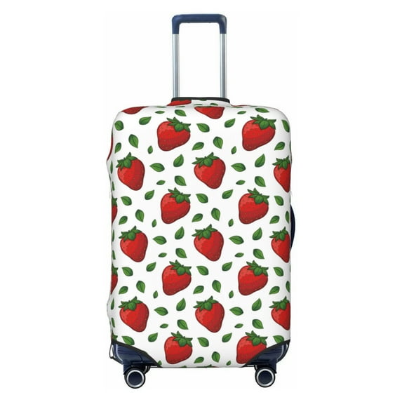 Salouo Strawberry Pattern Travel Dust-proof Suitcase Cover, Softside Suitcase Protector Luggage Cover Protector for 18-32inch ,Not Included Suitcase