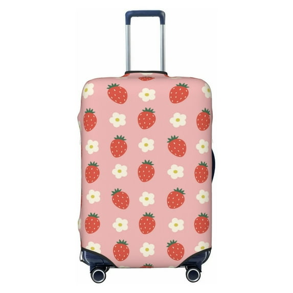 Salouo Strawberry Pattern Travel Dust-proof Suitcase Cover, Softside Suitcase Protector Luggage Cover Protector for 18-32inch ,Not Included Suitcase